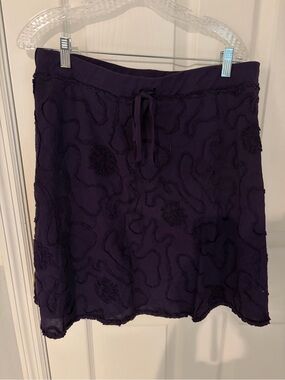 Mac Studio Women's Embroidered Drawstring Skirt - Deep Purple Large